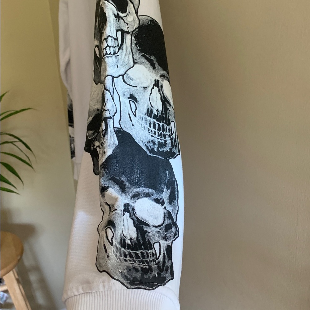 PHILIPP PLEIN White Hoodie with Skull Design - Size: 3XL - Picture 5 of 10
